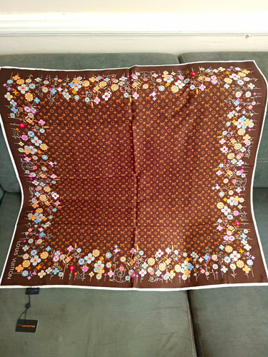 Louis vuitton brown satin - vuitton, silk