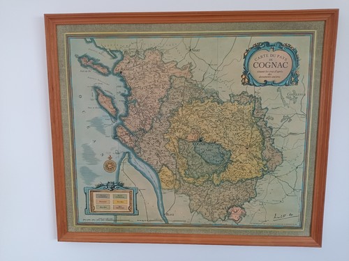 Vintage framed map print - vintage, of
