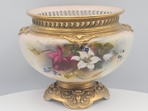 Royal worcester footed bowl - worcester,