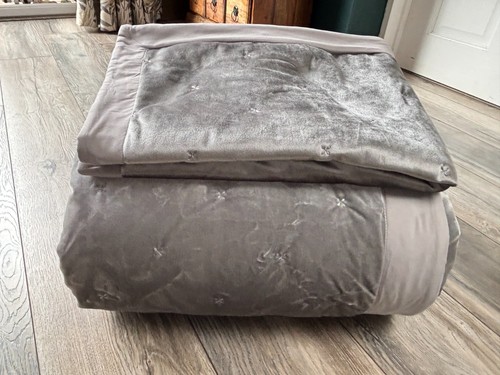 Silver grey velvet - grey, size