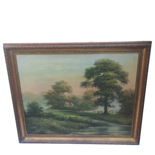Vintage oil painting country - oil,