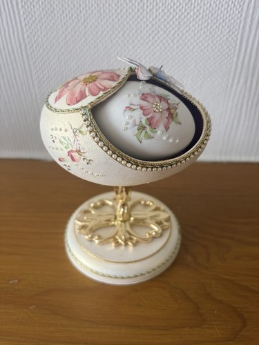 Handmade decorated goose egg - goose,