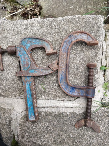 Record vintage clamp - record, +