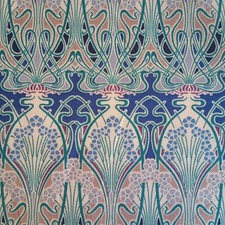Blue ianthe lawn cotton fabric - blue,