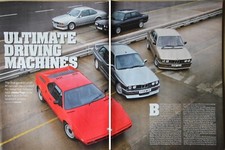 Original CSC 2014 mag article: BMW E26 M1, E12 M535i, E28 M5, E24 M635 & E30 M3