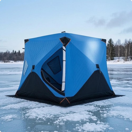 Ice fishing tent - with, carrying