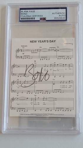 Bono signed autograph new - bono,