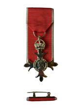 Full Size Court Mounted MBE Civilian Medal & Pin Ribbon Bar. Ready to wear