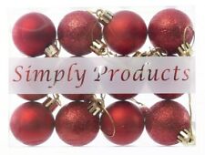 Red Collection Christmas Tree Decoration Baubles Hearts Droplets Xmas Ornaments