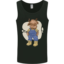 An Infant Highland Cow Cattle Bull Mens Vest Tank Top