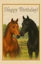 Horse Birthday Card A5 -