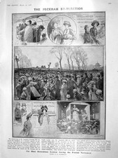 Old Antique Print 1908 Peckham