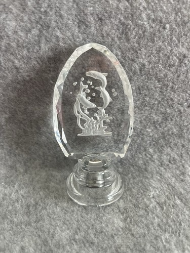 Oval shaped etched - 3d, crystal