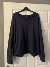 Ladies Gant Sweatshirt, size XL navy with crochet detail on the back new 