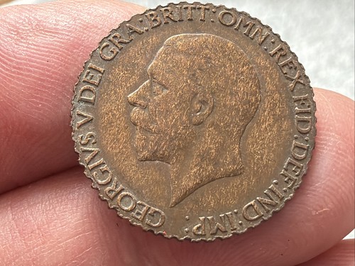 1931 half penny machined - machined, as