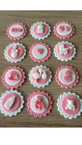 Pink baby girl - 12, edible