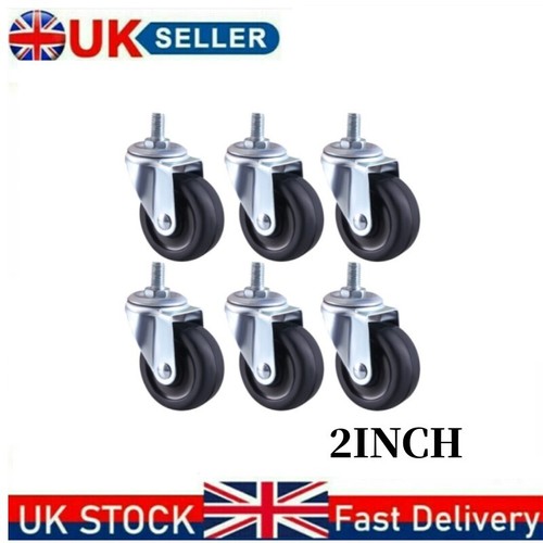 6pcs 50mm rubber - 6pcs, castor