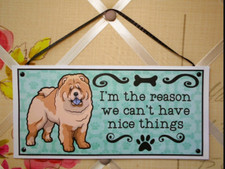 Chow Chow Dog Sign Hanging