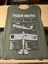 de Havilland DH 82 Tiger Moth RAF Biplane WW2 Aircraft Blueprint T Shirt