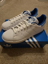 ✨️adidas Stan Smith UK 9.5 White Mesh Light Blue Brand New Tags Full Box✨️