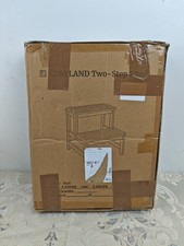 COSYLAND Kids Step Stool for Bathroom - Wodden Two Step Stools 300 lbs Capacity 