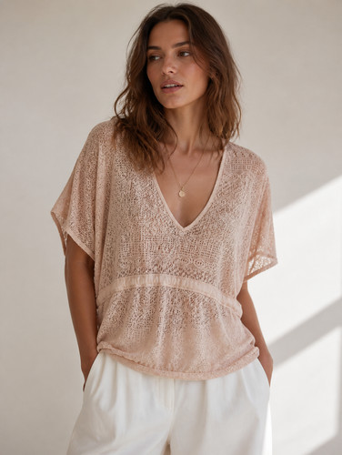 Bohemian lace kimono - lace, /