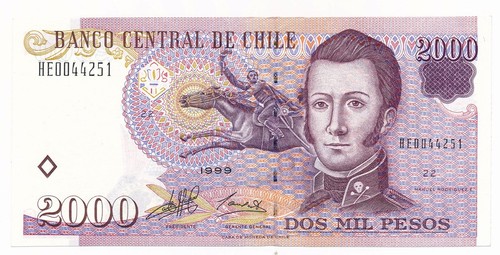 Chile 2000 pesos 1999 158 - 2000,