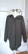 SOS JENSEN Windproof Padded Insulated Warm Hooded Khaki Green Parka Coat 12