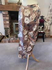 WOMENS LADIES SIZE 10 ATMOSPHERE  PRIMARK FLORAL TAPERED TROUSERS PULL ON