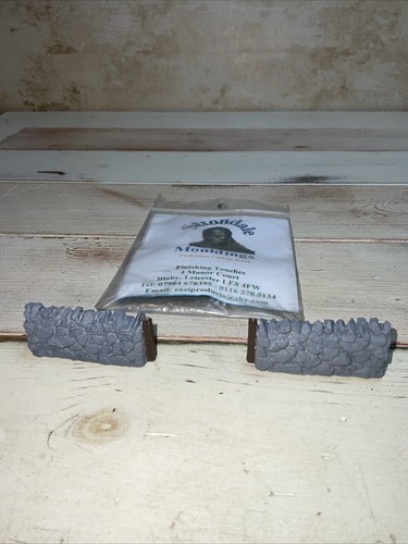 Model railway stone walls - model,