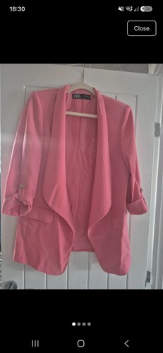 Pink zara blazer jacket - pink,