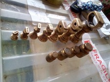 antique brass weights.. set 7 bell weights.4 others.