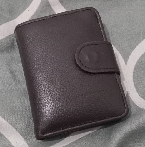 Men brown leather bifold - brown,