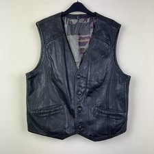 Real leather waistcoat - leather, vest