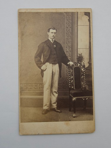 Cdv victorian man beside - man,