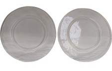IVV Clear Glass Charger Plates Made in Italy Crystal Set of Two