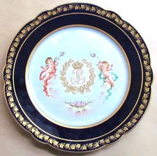 SEVRES PORCELAIN KING LOUIS PHILIPPE CHATEAU DE TUILERIES 9⅞" PLATE (Ref9991)