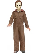 Childrens Halloween Michael Myers Kids Fancy Dress Horror Boiler Suit & Mask