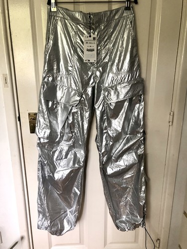 Zara silver trousers size - zara,