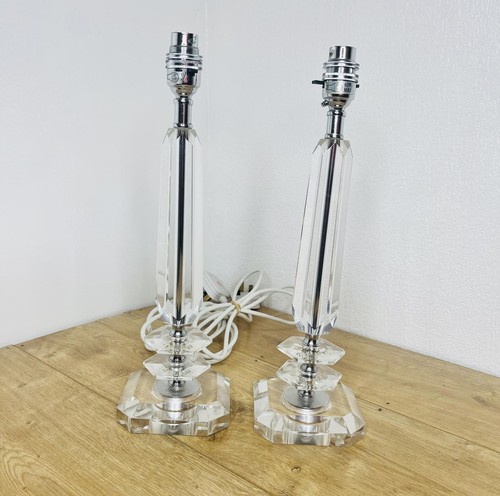 Vintage pair table - of, lamps