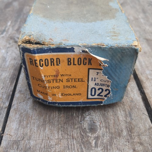 Vintage record block plane - record,