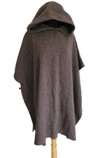 Vtg 70's Rare Laura Ashley Brown Wool Cloak Dyers & Printers Wales Hood Cosplay
