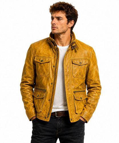 Men yellow distressed six - men's,