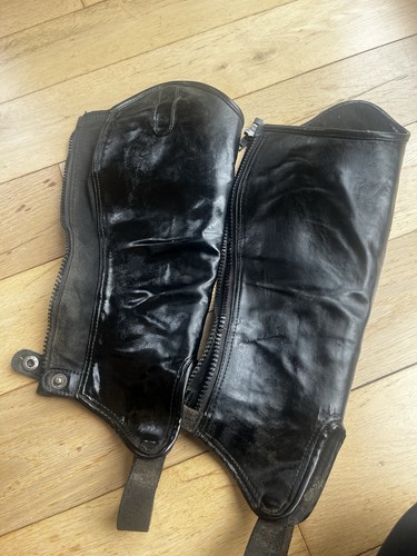 Faux leather black - leather, half