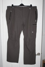 MENS REGATTA STRETCH MATERIAL HIKING CARGO TROUSERS  GREY 44 WAIST  32" LEG