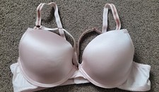 Urban Dusk Padded Bra Pink Straps Golden Thread Size 34 C