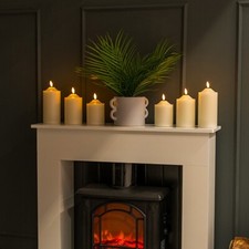 6 x Flickering Real Wax Candle