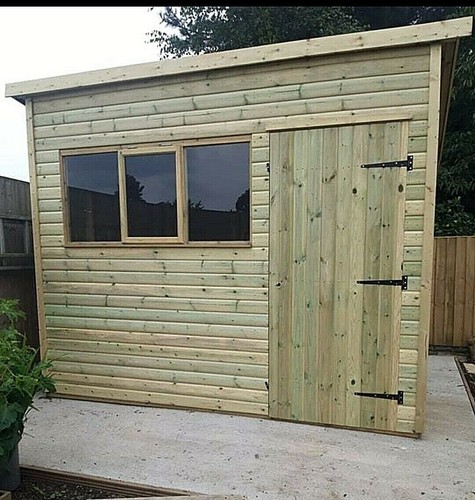 12x10 pent shed fully 14mm - fully, t&g