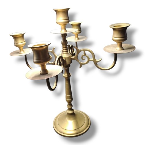 Vintage brass arm - brass, 5‑arm