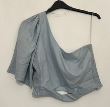 BNWT Zara blue viscose linen